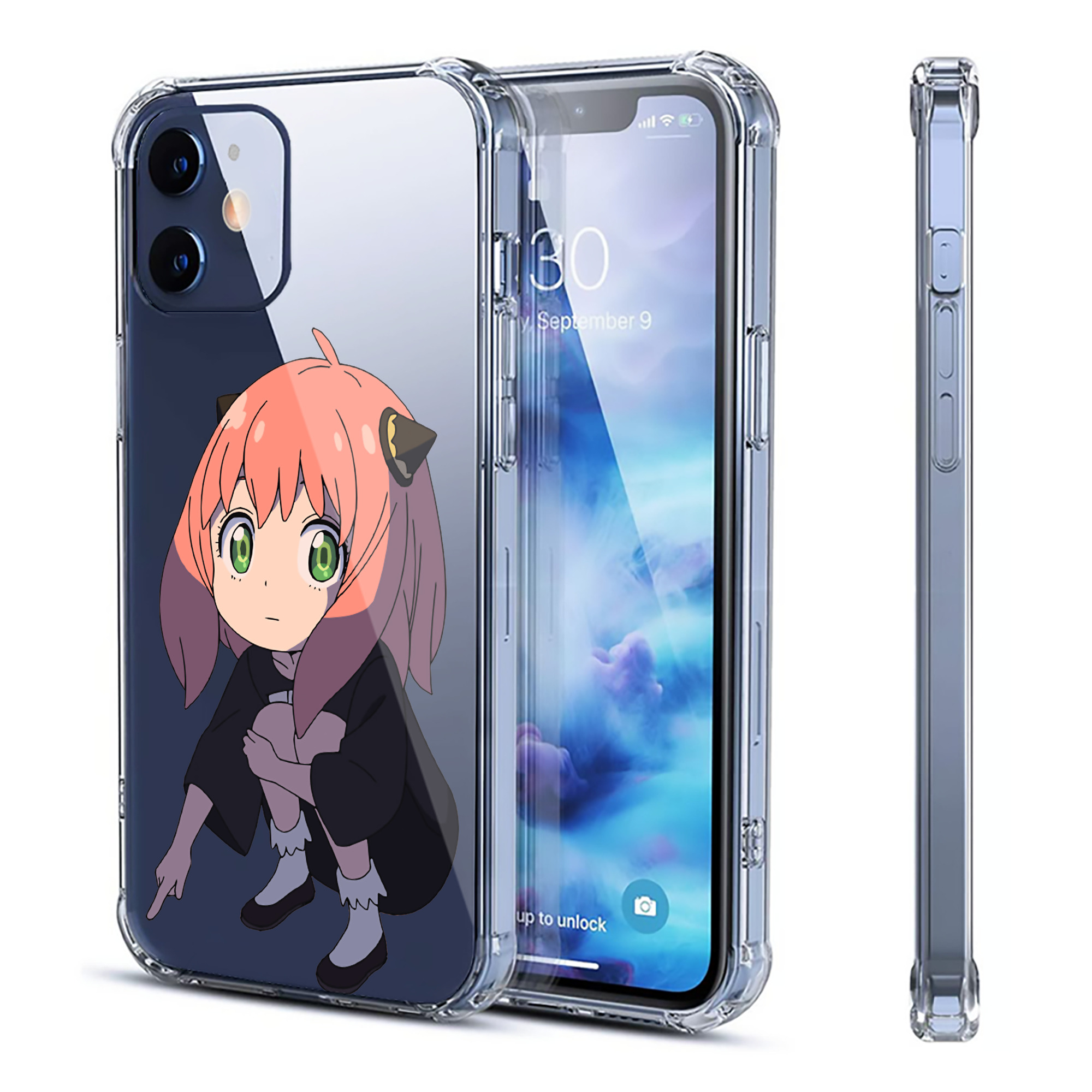 （画像用） SPY×FAMILY间谍家家酒 【iPhone 12シリーズ対応】透明スマホケース（クリアソフトケース）
